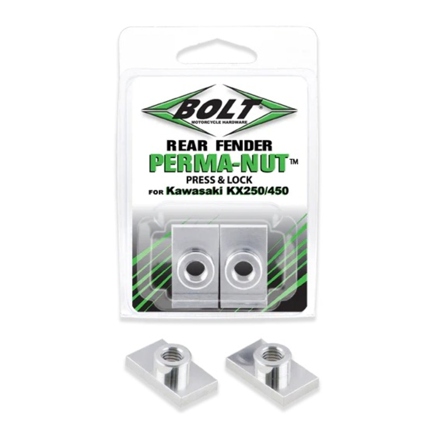Bolt Rear Fender Perma Nuts - Fits Kawasaki KX250/450