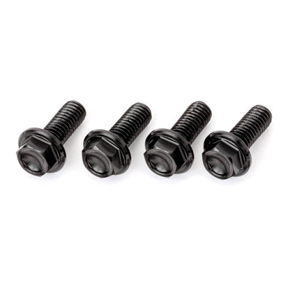 DRC Aluminium M6 Flange Bolts 20mm - Black (4 Pack)