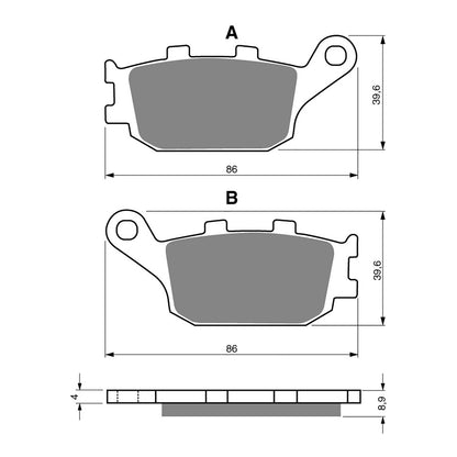 GOLDfren Brake Pads Sintered Sports GF021 - S3 (PH59)