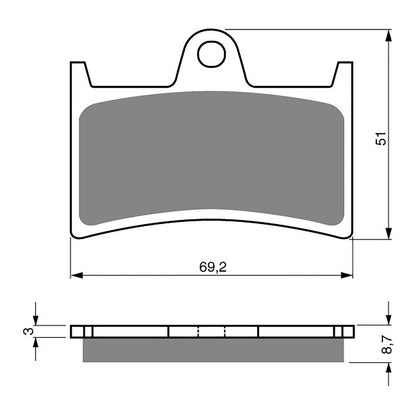 GOLDfren Brake Pads Sintered Sports GF070 - S3 (PH239)