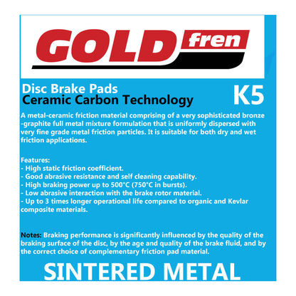GOLDfren Brake Pads Off-Road Racing GF092 - K5 ( PR103 )