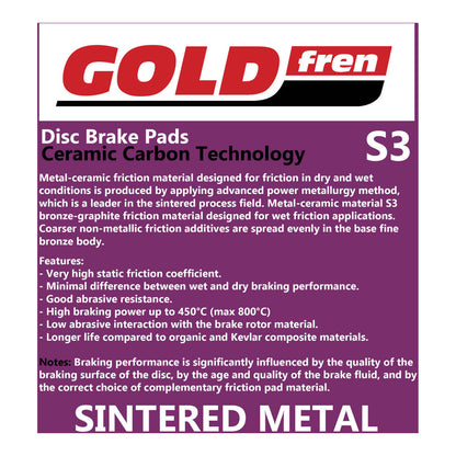 GOLDfren Brake Pads GF162 - S3