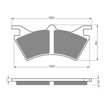 GOLDfren Brake Pads Off-Road Racing GF208 - K5 ( PR286 )