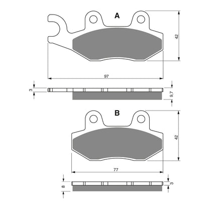 GOLDfren Brake Pads Sintered Sports GF247 - S3 ( PH251 )