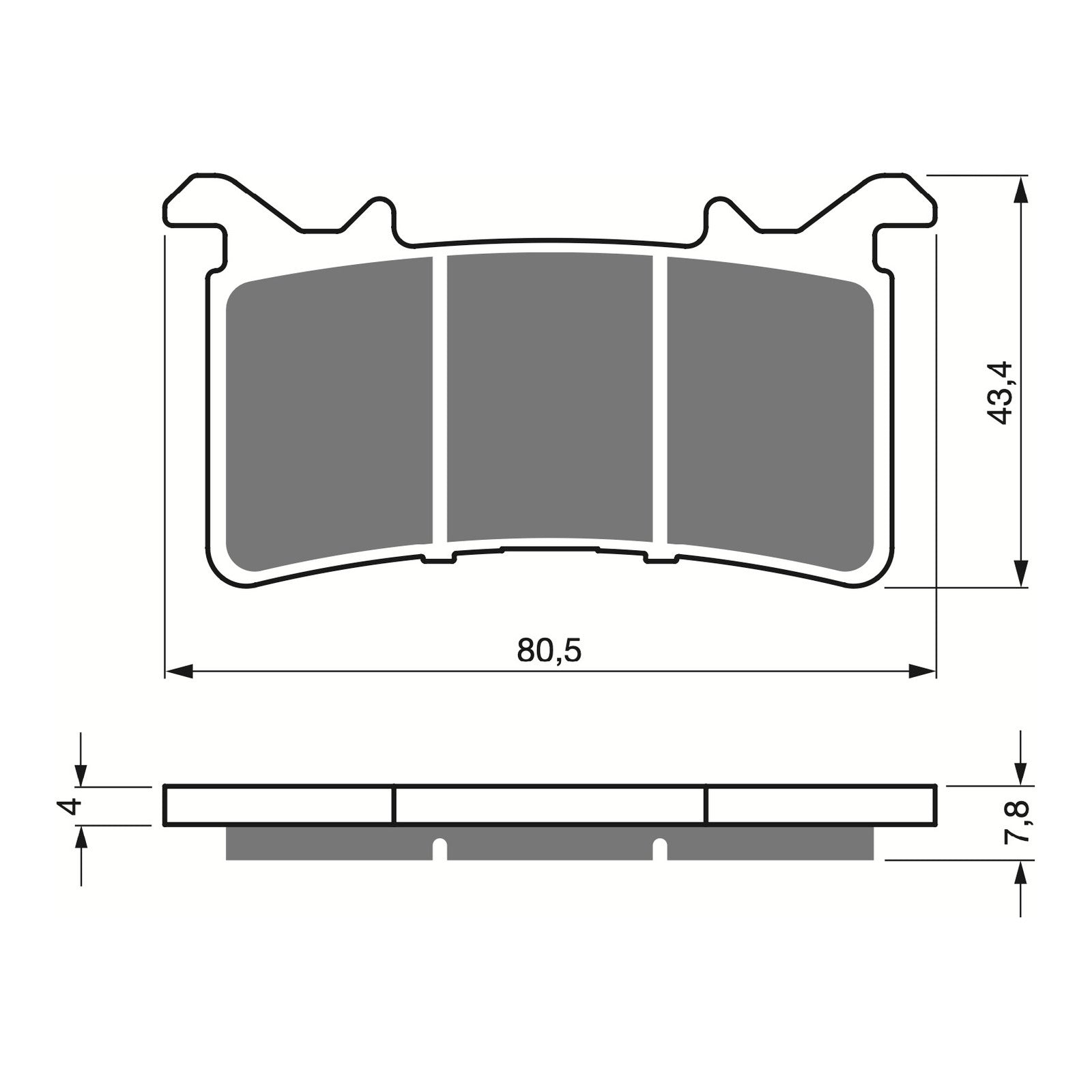 GOLDfren Brake Pads Sintered Sports GF415 - S3
