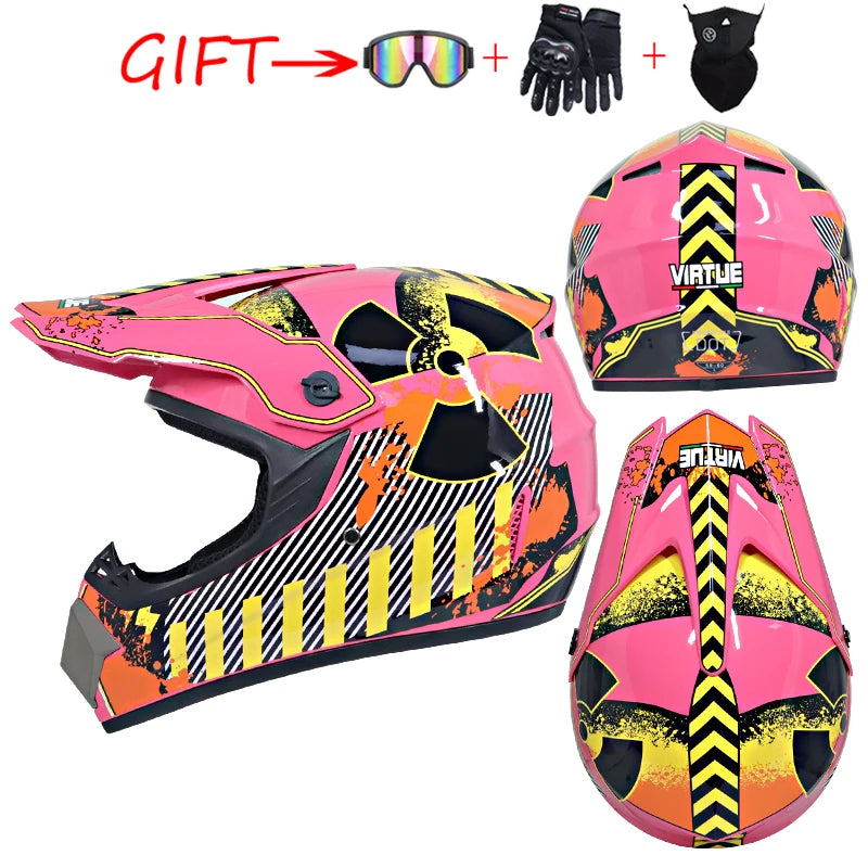 Youth/Adult Motocross Helmet – Downhill & ATV Off-Road Motorcycle Helmet (DOT Approved)