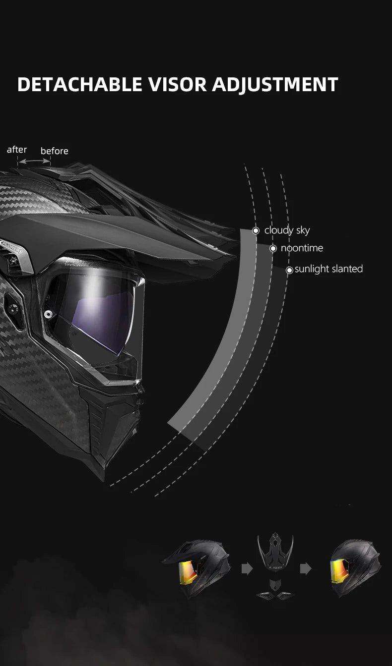 LS2 MX701 Explorer – Carbon Off-Road / Motocross Motorcycle Helmet