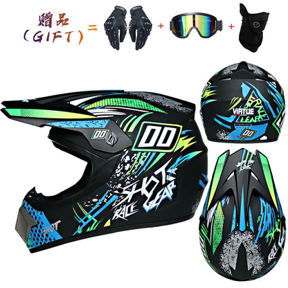 Youth/Adult Motocross Helmet – Downhill & ATV Off-Road Motorcycle Helmet (DOT Approved)