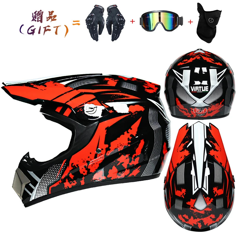 Youth/Adult Motocross Helmet – Downhill & ATV Off-Road Motorcycle Helmet (DOT Approved)