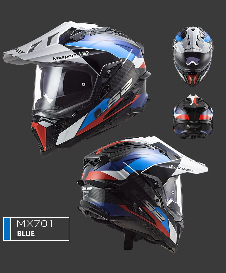 LS2 MX701 Explorer – Carbon Off-Road / Motocross Motorcycle Helmet
