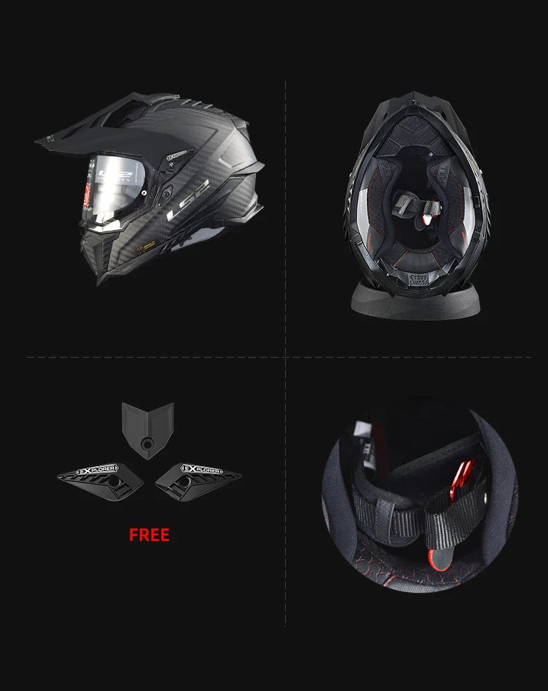 LS2 MX701 Explorer – Carbon Off-Road / Motocross Motorcycle Helmet