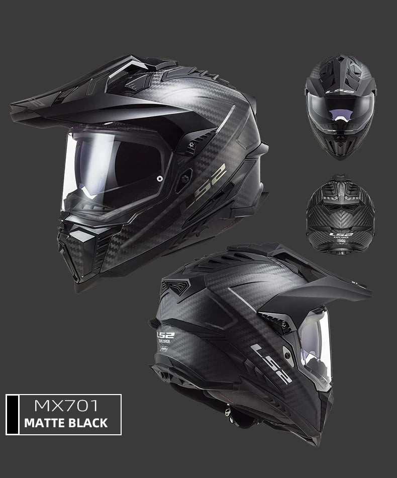 LS2 MX701 Explorer – Carbon Off-Road / Motocross Motorcycle Helmet