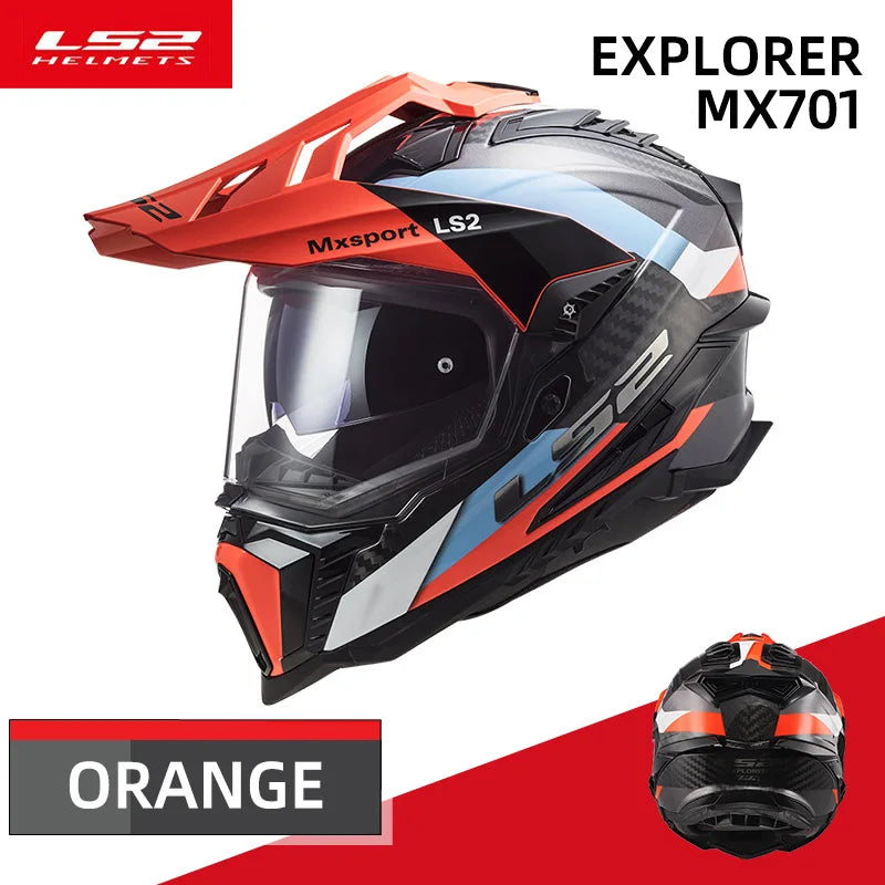 LS2 MX701 Explorer – Carbon Off-Road / Motocross Motorcycle Helmet