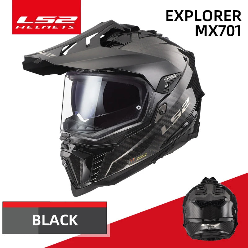 LS2 MX701 Explorer – Carbon Off-Road / Motocross Motorcycle Helmet