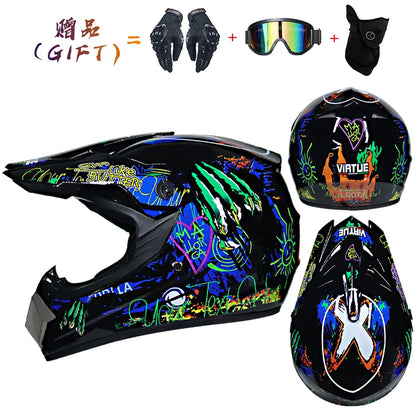 Youth/Adult Motocross Helmet – Downhill & ATV Off-Road Motorcycle Helmet (DOT Approved)
