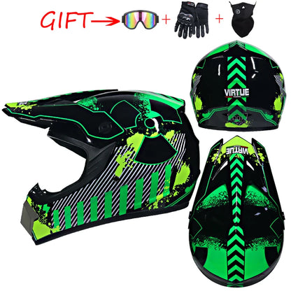 Youth/Adult Motocross Helmet – Downhill & ATV Off-Road Motorcycle Helmet (DOT Approved)