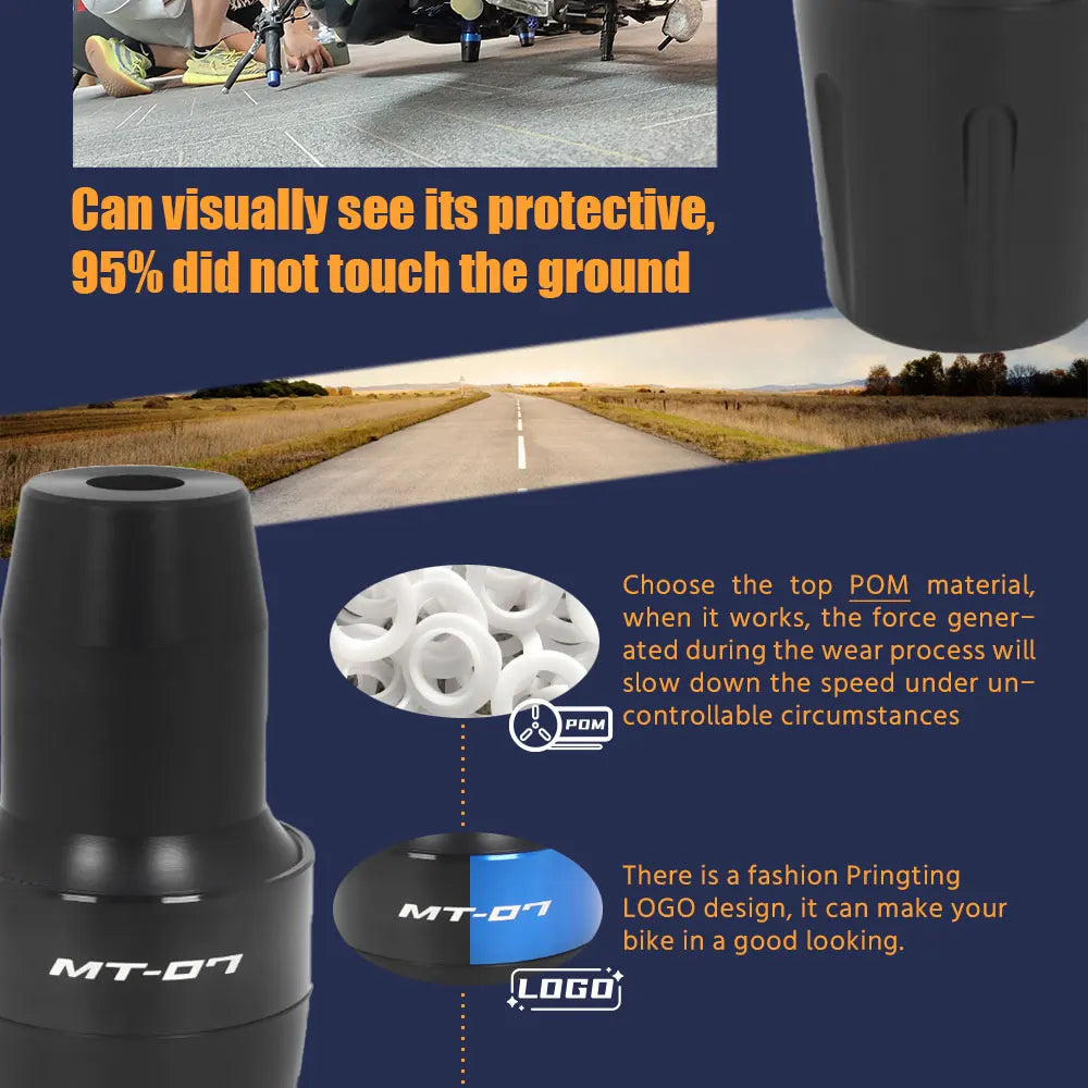 Yamaha MT-07 Frame Sliders – Crash Protection Pads