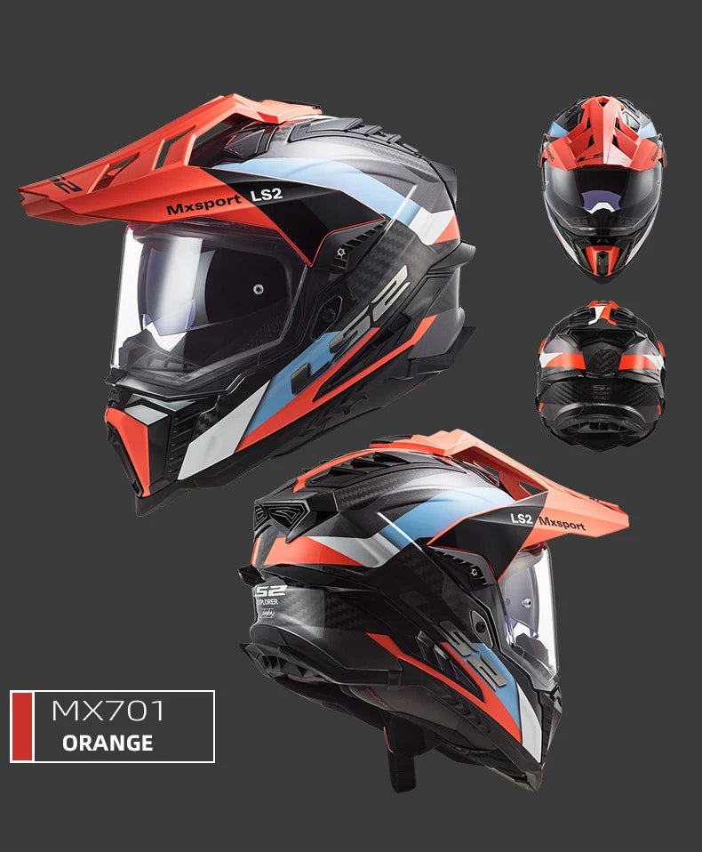 LS2 MX701 Explorer – Carbon Off-Road / Motocross Motorcycle Helmet