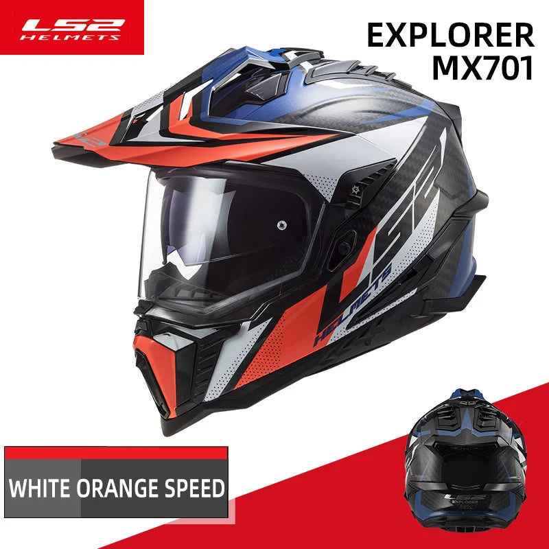 LS2 MX701 Explorer – Carbon Off-Road / Motocross Motorcycle Helmet