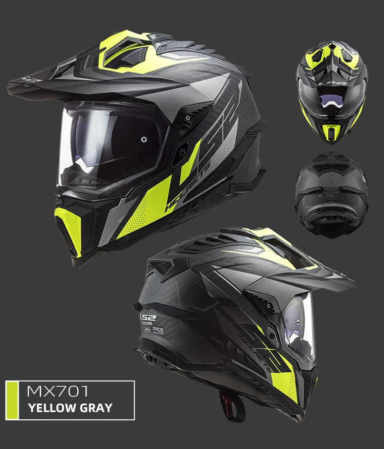 LS2 MX701 Explorer – Carbon Off-Road / Motocross Motorcycle Helmet