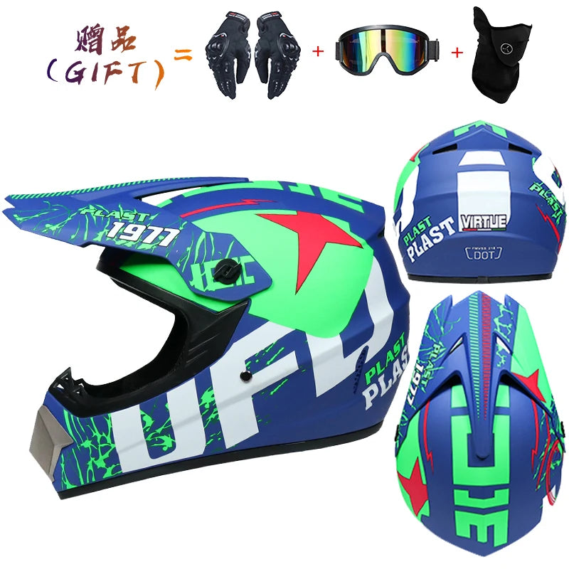 Youth/Adult Motocross Helmet – Downhill & ATV Off-Road Motorcycle Helmet (DOT Approved)