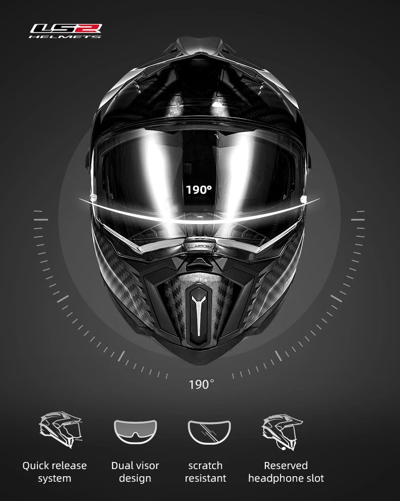 LS2 MX701 Explorer – Carbon Off-Road / Motocross Motorcycle Helmet