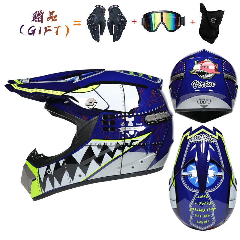 Youth/Adult Motocross Helmet – Downhill & ATV Off-Road Motorcycle Helmet (DOT Approved)