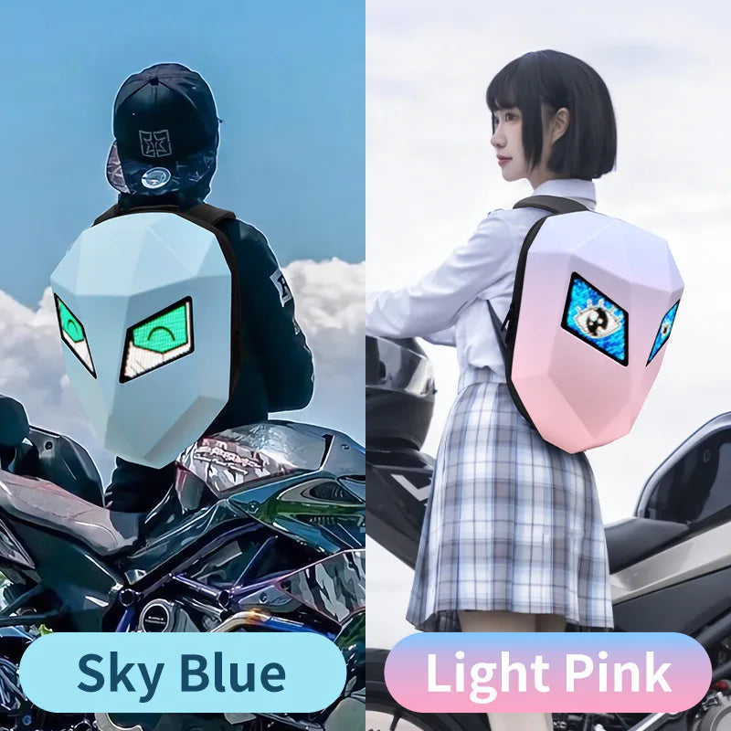 Girl Boy Knight Backpack Led Display Dynamic Motorcycle Advertising Led Motorcycle Hot Christmas Gift Pink Smart Led Backpack