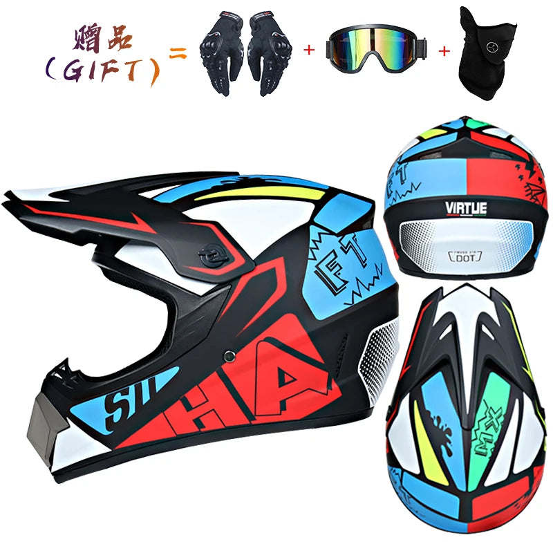 Youth/Adult Motocross Helmet – Downhill & ATV Off-Road Motorcycle Helmet (DOT Approved)