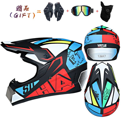 Youth/Adult Motocross Helmet – Downhill & ATV Off-Road Motorcycle Helmet (DOT Approved)