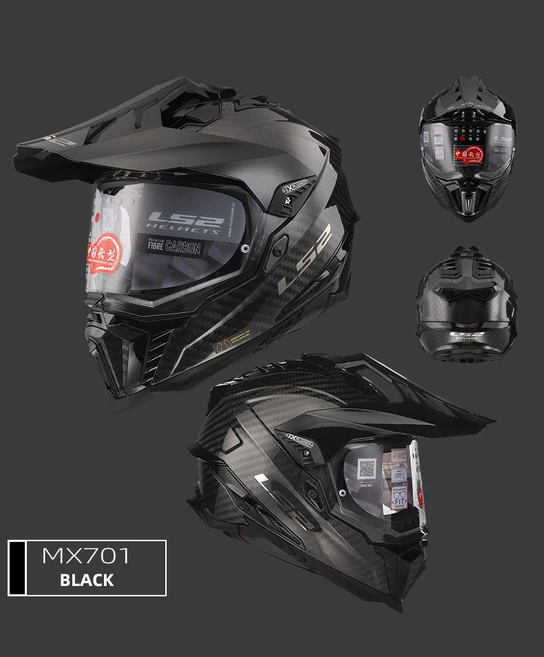 LS2 MX701 Explorer – Carbon Off-Road / Motocross Motorcycle Helmet