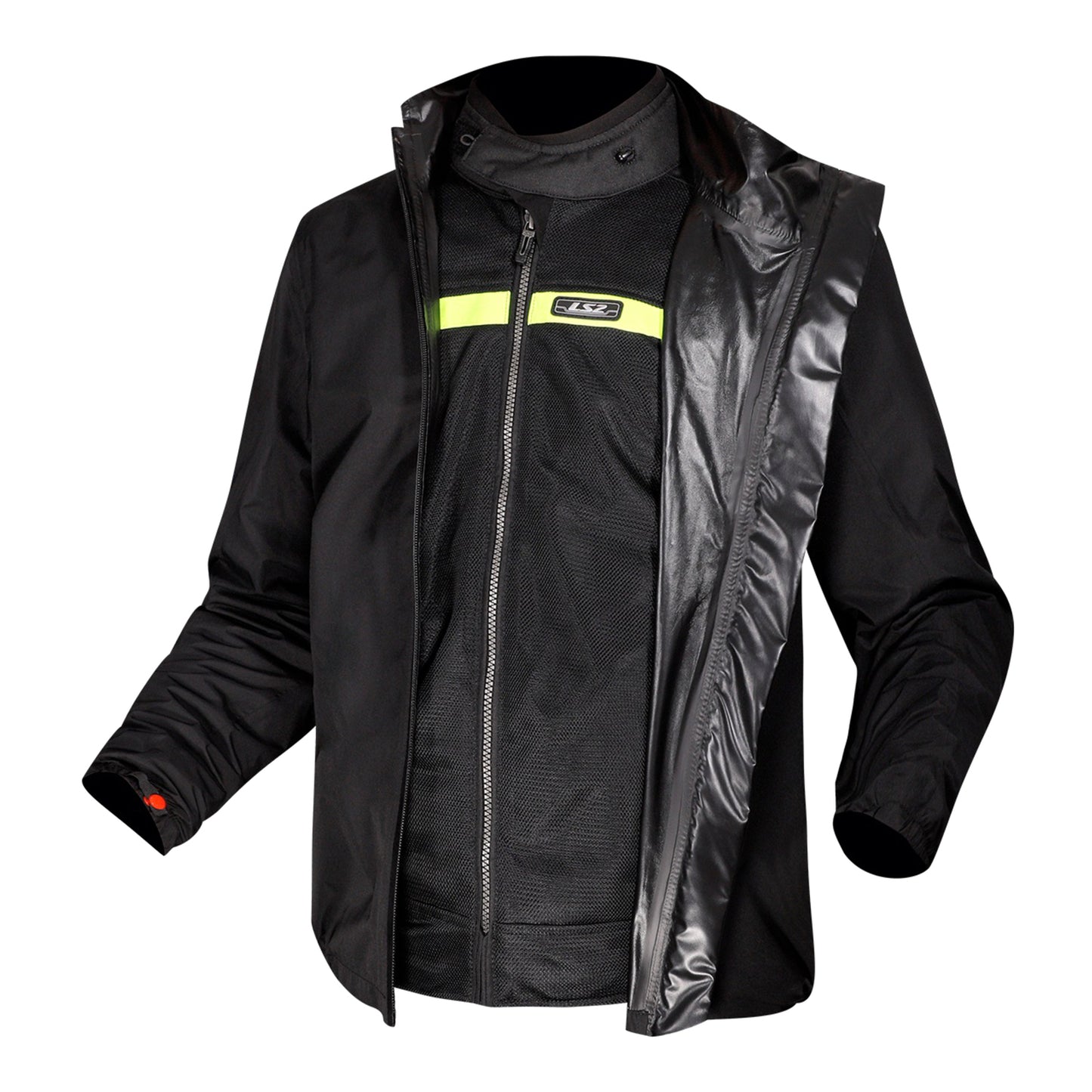 LS2 Riva Men's Jacket - Black / Dark Grey / Red