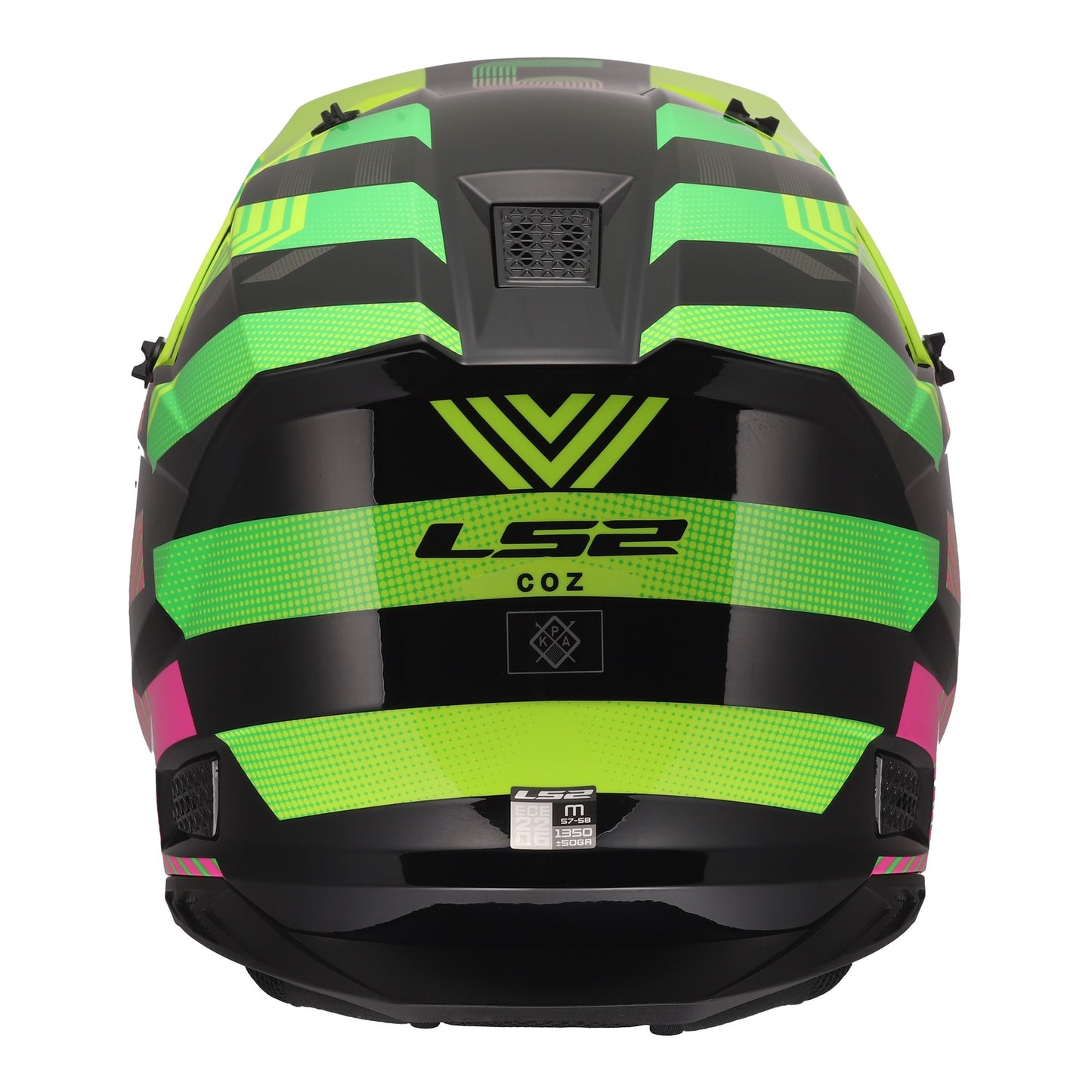 LS2 MX706J COZ Chromatic Junior Helmet - Black / Hi-Vis Pink