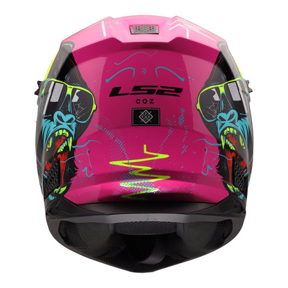 LS2 MX706J COZ Gorilla Junior Helmet - Gloss Purple