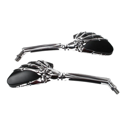 Whites Mirror Universal Skeleton Hand Chrome/Black 10mm (Pair)