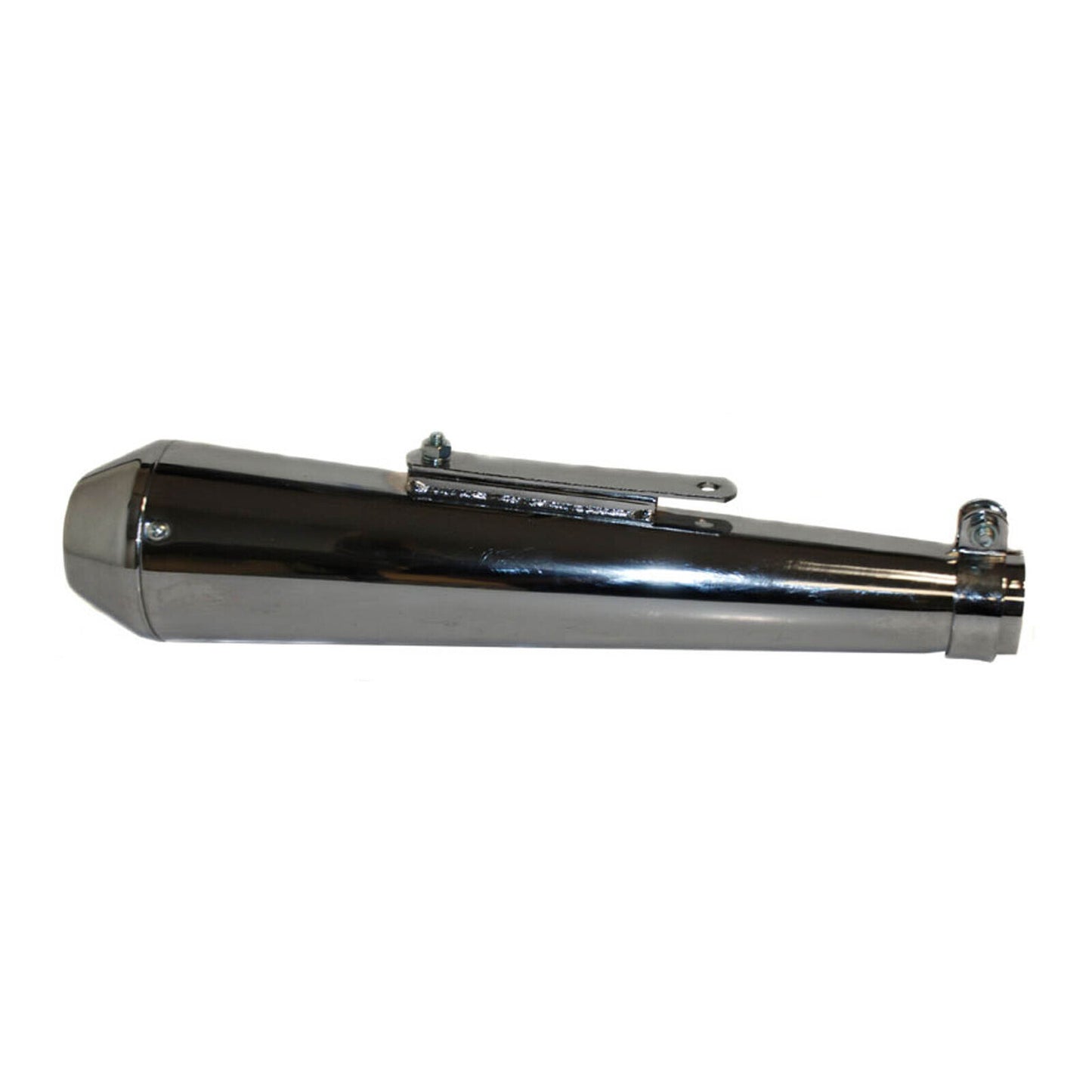 Whites Muffler Shorty Megaphone Reverse Cone - Chrome