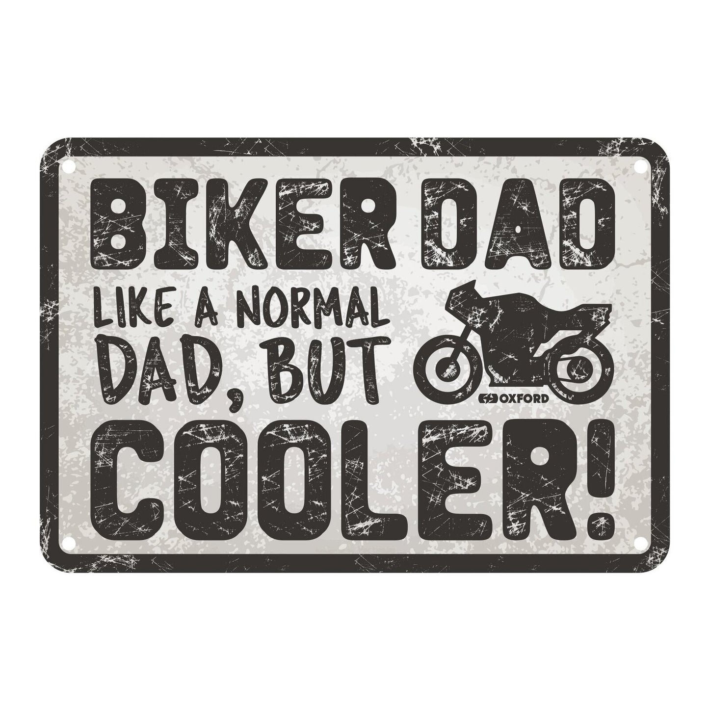 Oxford Garage Metal Sign: Biker Dad, Like a Normal Dad, But Cooler