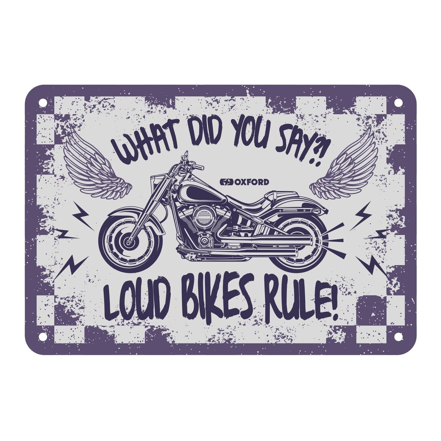 Oxford Garage Metal Sign: What Did You Say