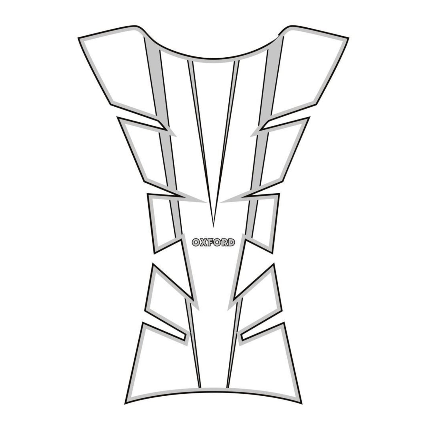 Oxford Sheer Arrow Tank Pad - Silver