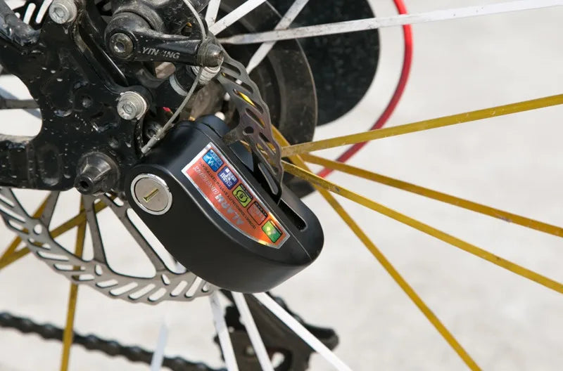 Falante Motorcycle Scooter Disc Brake Lock Bicycle Anti-theft Wheel Disc Brake Lock waterproof Security Alarm Protection 6 Color