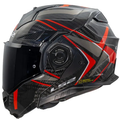 LS2 FF901 Advant X – Carbon Modular Flip-Up Motorcycle Helmet with Sun Visor