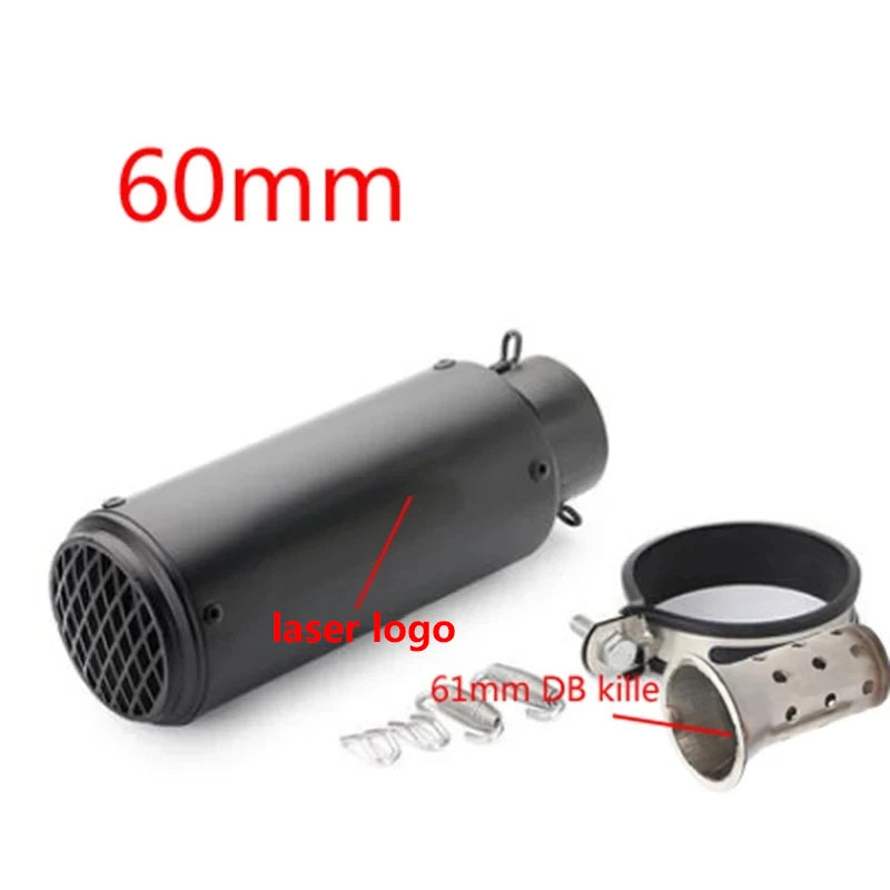 Universal 51/60mm motorcycle sc exhaust inox muffler carbon fiber exhaust with DB Killer for z900 R3 R25 MT07 MT09 R1 Z400 Z650