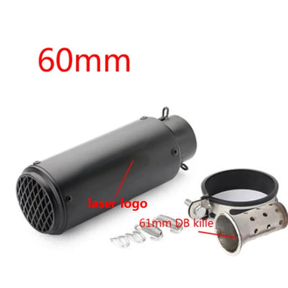 Universal 51/60mm motorcycle sc exhaust inox muffler carbon fiber exhaust with DB Killer for z900 R3 R25 MT07 MT09 R1 Z400 Z650
