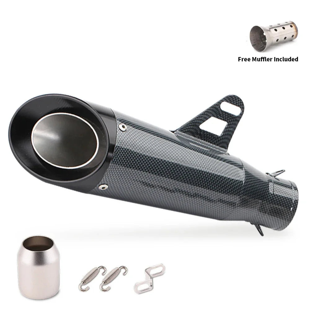 For Kawasaki Ninja Z900 Honda CB650R Yamaha R3 51mm Motorcycle Exhaust Muffler Pipe Escape 335mm Length
