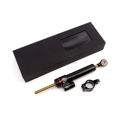 Universal Adjustable Steering Damper – Carbon Finish Stabilizer