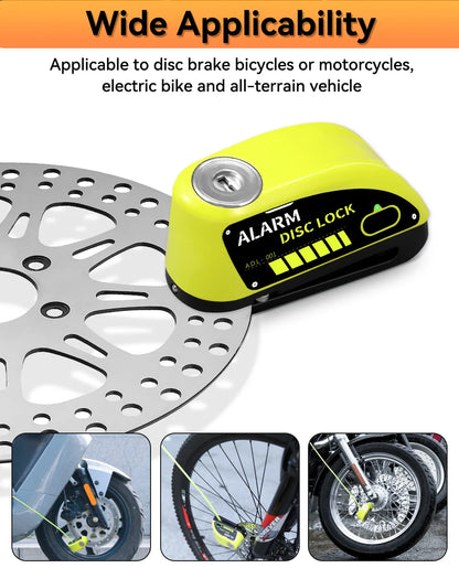 Extractme Motorcycle Alarm Disc Brake Lock Security Moto Wheel Disk Padlock Waterproof 110dB Loud Anti Theft Alarma Motocicleta