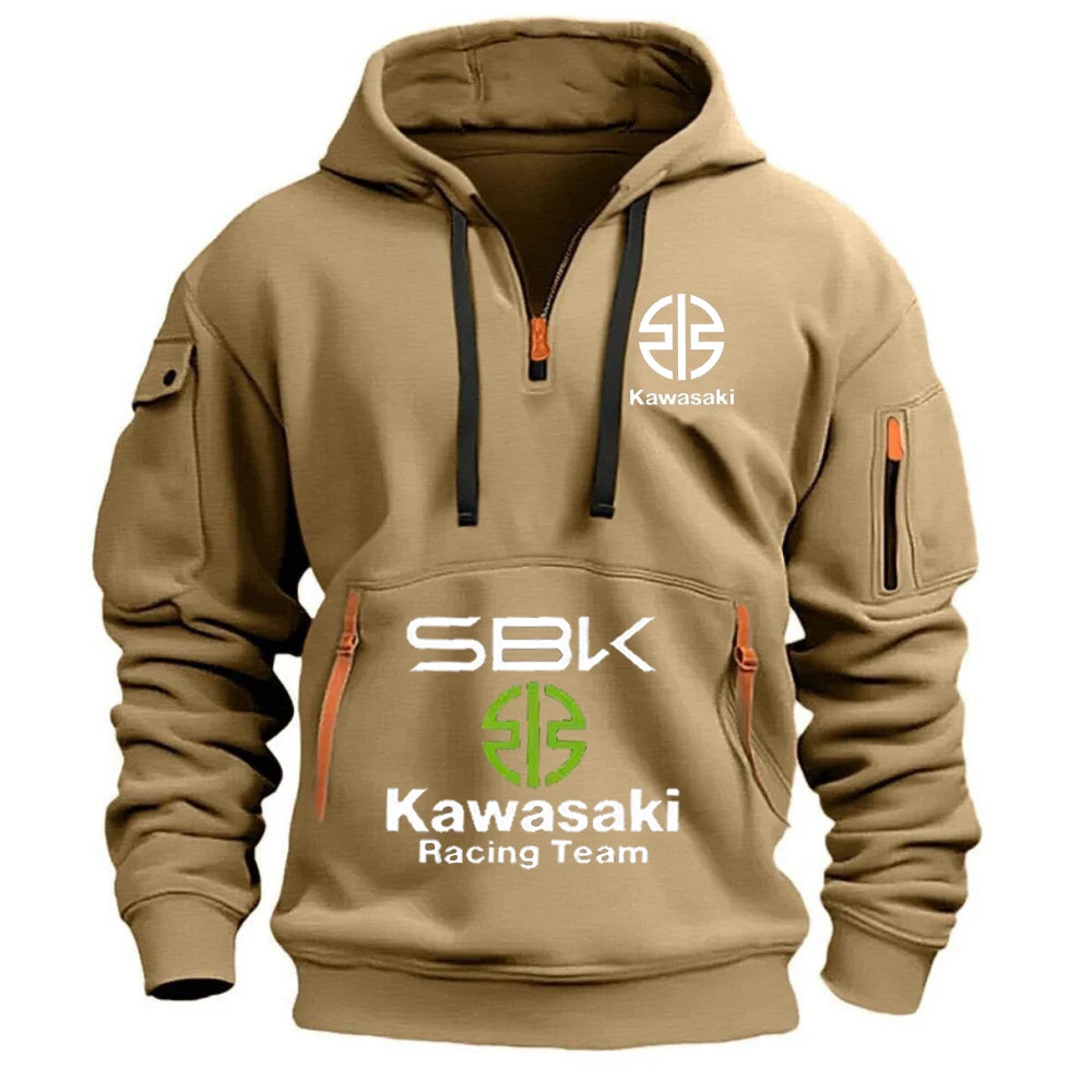 Kawasaki Street Sport Hoodie – Multi-Pocket Performance Pullover