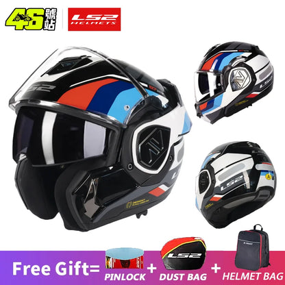 LS2 FF906 Advant Flip-Up – Modular Motorcycle Helmet with Dual Visor