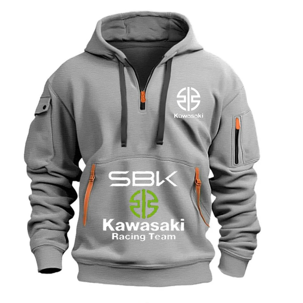 Kawasaki Street Sport Hoodie – Multi-Pocket Performance Pullover