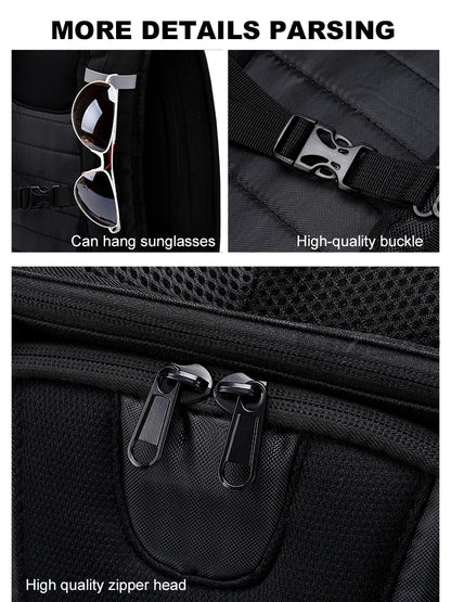 Carbon Fiber Motorcycle Backpack Motocross Helmet Bag Waterproof Motorsport Riding Backpack Expandable Hard Shell Bag Reflective